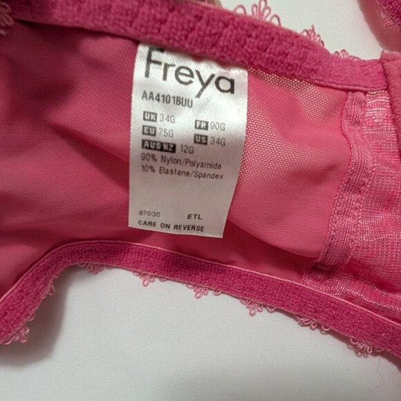 Freya 34G Jolie Pink Balconette Underwire Bra and Size M Panty Set - Picture 5 of 9
